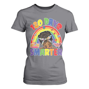 Funny 120 Days Smarter Afro African American Girl T Shirt For Women TS11 Charcoal Print Your Wear