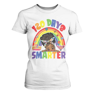Funny 120 Days Smarter Afro African American Girl T Shirt For Women TS11 White Print Your Wear