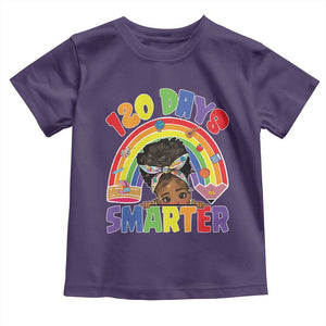 Funny 120 Days Smarter Afro African American Girl Toddler T Shirt TS11 Purple Print Your Wear