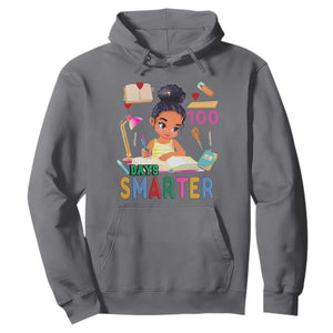 Funny 100 Days Smarter Black Afro African American Girl Hoodie TS11 Charcoal Print Your Wear