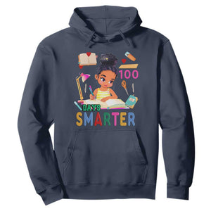 Funny 100 Days Smarter Black Afro African American Girl Hoodie TS11 Navy Print Your Wear