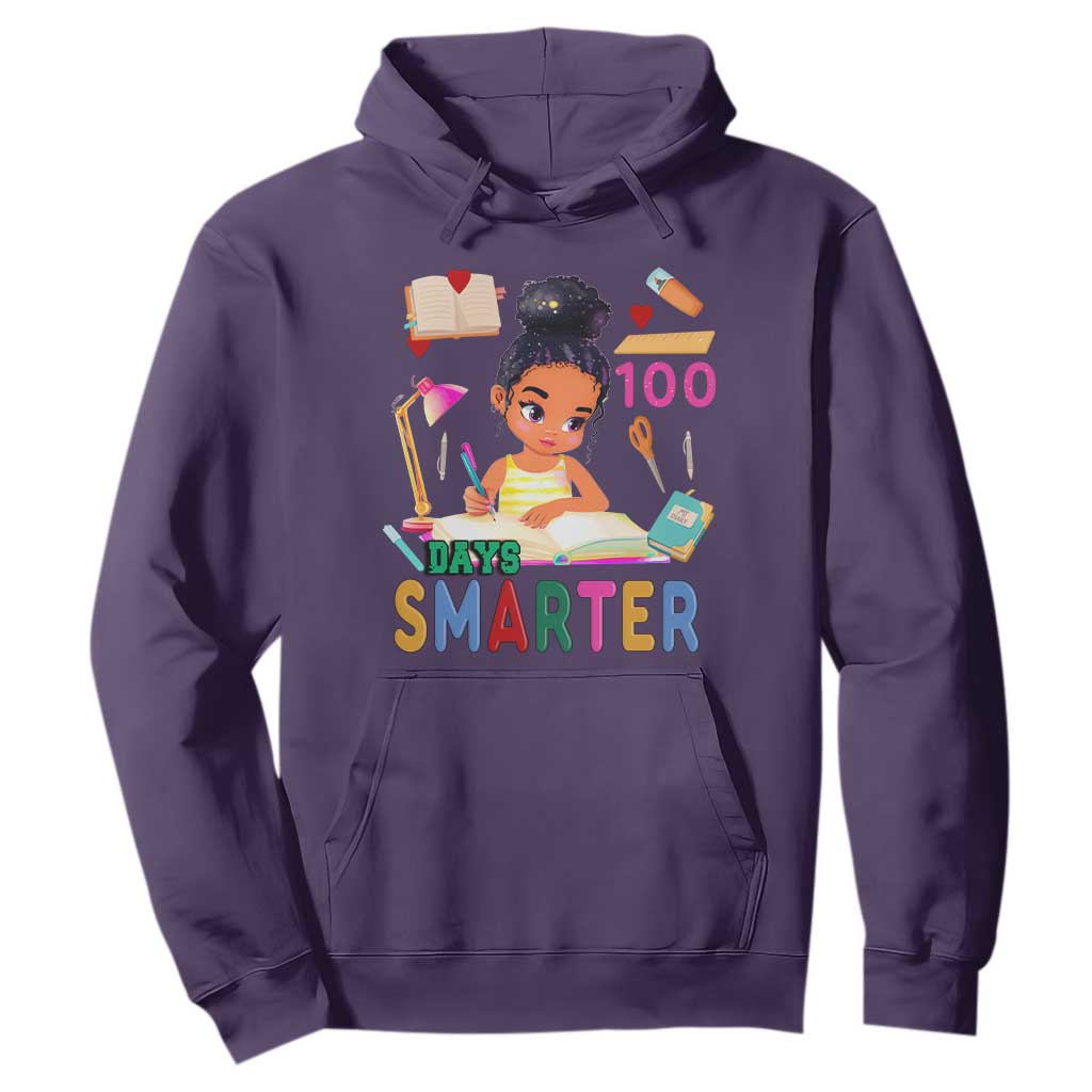 Funny 100 Days Smarter Black Afro African American Girl Hoodie TS11 Purple Print Your Wear
