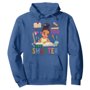 Funny 100 Days Smarter Black Afro African American Girl Hoodie TS11 Royal Blue Print Your Wear