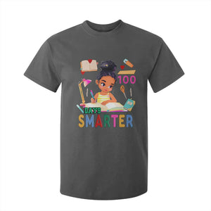 Funny 100 Days Smarter Black Afro African American Girl T Shirt For Kid TS11 Dark Heather Print Your Wear