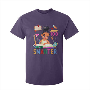 Funny 100 Days Smarter Black Afro African American Girl T Shirt For Kid TS11 Purple Print Your Wear