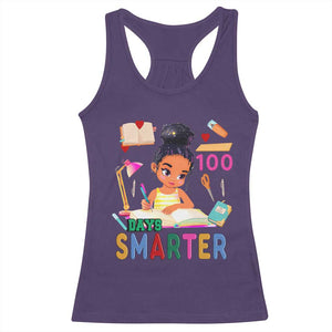 Funny 100 Days Smarter Black Afro African American Girl Racerback Tank Top TS11 Purple Print Your Wear