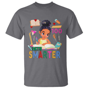 Funny 100 Days Smarter Black Afro African American Girl T Shirt TS11 Charcoal Print Your Wear
