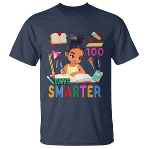 Funny 100 Days Smarter Black Afro African American Girl T Shirt TS11 Navy Print Your Wear