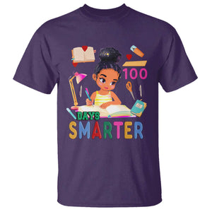 Funny 100 Days Smarter Black Afro African American Girl T Shirt TS11 Purple Print Your Wear