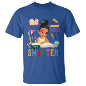 Funny 100 Days Smarter Black Afro African American Girl T Shirt TS11 Royal Blue Print Your Wear