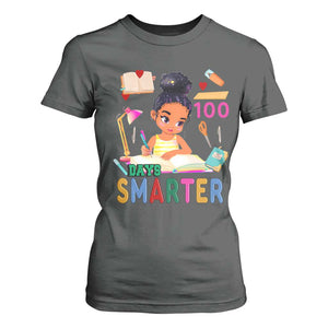 Funny 100 Days Smarter Black Afro African American Girl T Shirt For Women TS11 Dark Heather Print Your Wear