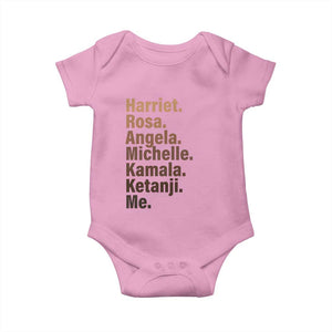 Melanin Black Pride Baby Onesie Harriet Rosa Angela Michelle Kamala Ketanji Me Black History Leaders TS11 Light Pink Print Your Wear