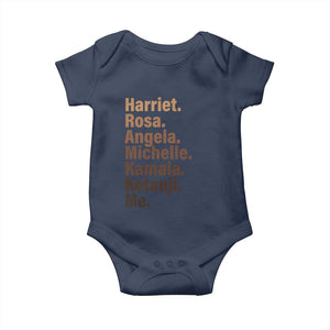 Melanin Black Pride Baby Onesie Harriet Rosa Angela Michelle Kamala Ketanji Me Black History Leaders TS11 Navy Print Your Wear