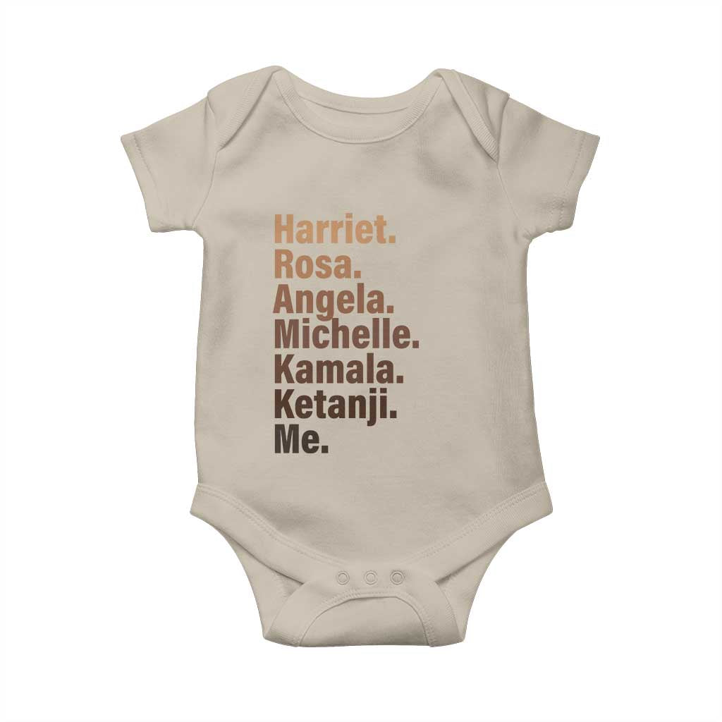 Melanin Black Pride Baby Onesie Harriet Rosa Angela Michelle Kamala Ketanji Me Black History Leaders TS11 Sand Print Your Wear
