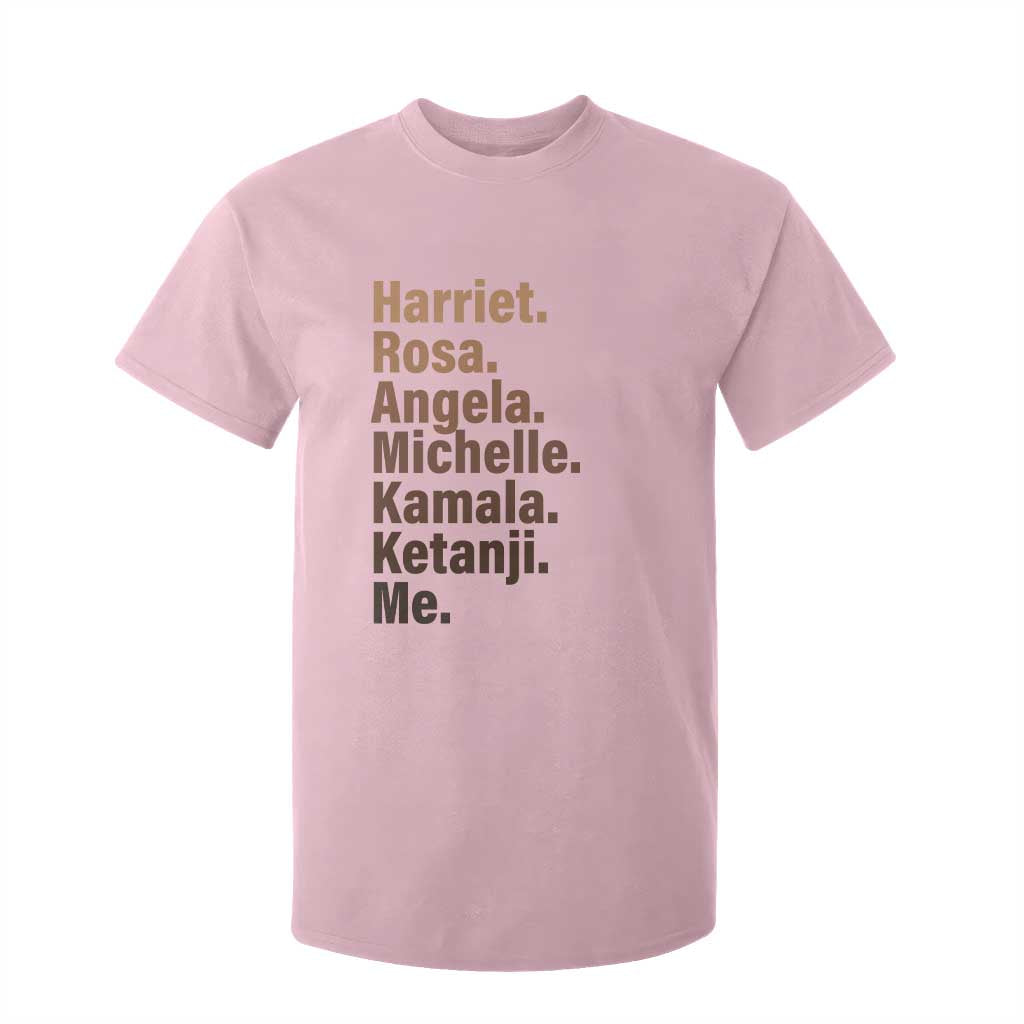Melanin Black Pride T Shirt For Kid Harriet Rosa Angela Michelle Kamala Ketanji Me Black History Leaders TS11 Light Pink Print Your Wear