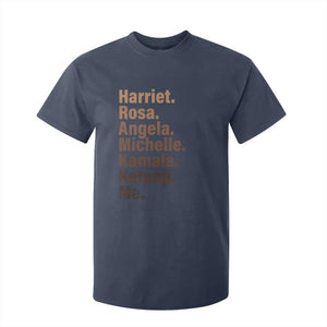 Melanin Black Pride T Shirt For Kid Harriet Rosa Angela Michelle Kamala Ketanji Me Black History Leaders TS11 Navy Print Your Wear