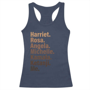 Melanin Black Pride Racerback Tank Top Harriet Rosa Angela Michelle Kamala Ketanji Me Black History Leaders TS11 Navy Print Your Wear