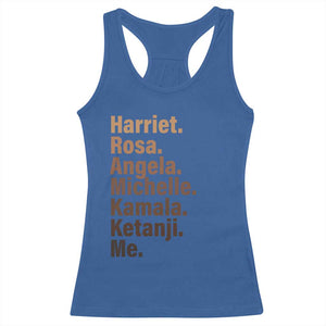 Melanin Black Pride Racerback Tank Top Harriet Rosa Angela Michelle Kamala Ketanji Me Black History Leaders TS11 Royal Blue Print Your Wear