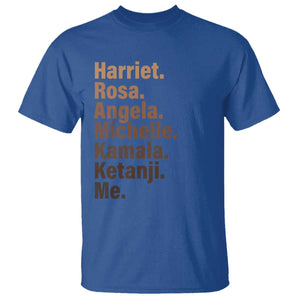 Melanin Black Pride T Shirt Harriet Rosa Angela Michelle Kamala Ketanji Me Black History Leaders TS11 Royal Blue Print Your Wear