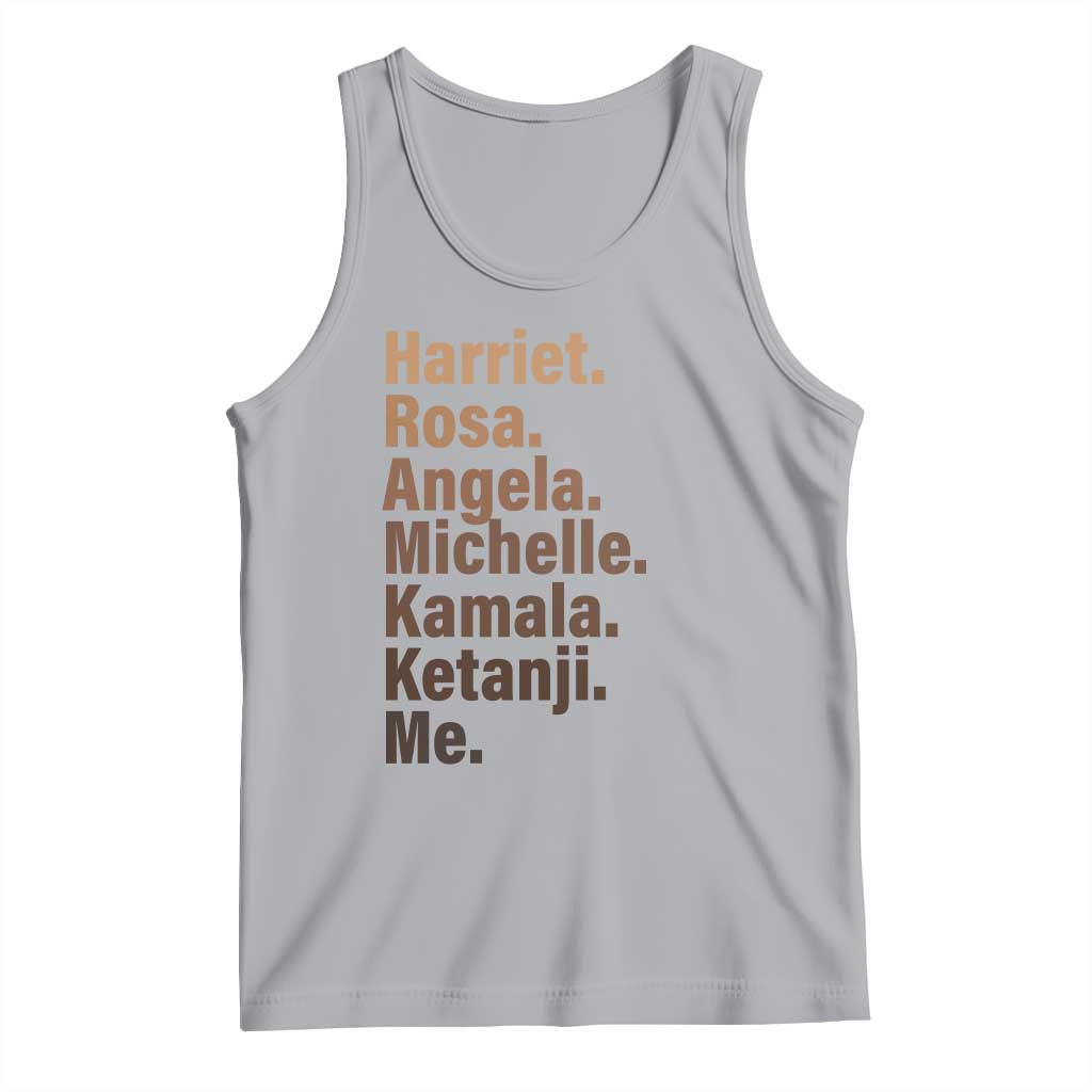 Melanin Black Pride Tank Top Harriet Rosa Angela Michelle Kamala Ketanji Me Black History Leaders TS11 Athletic Heather Print Your Wear
