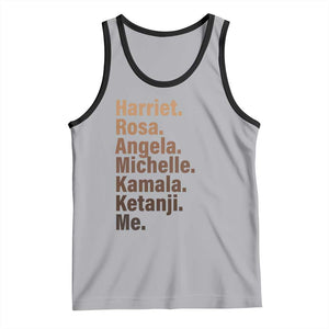 Melanin Black Pride Tank Top Harriet Rosa Angela Michelle Kamala Ketanji Me Black History Leaders TS11 Athletic Heather Black Print Your Wear