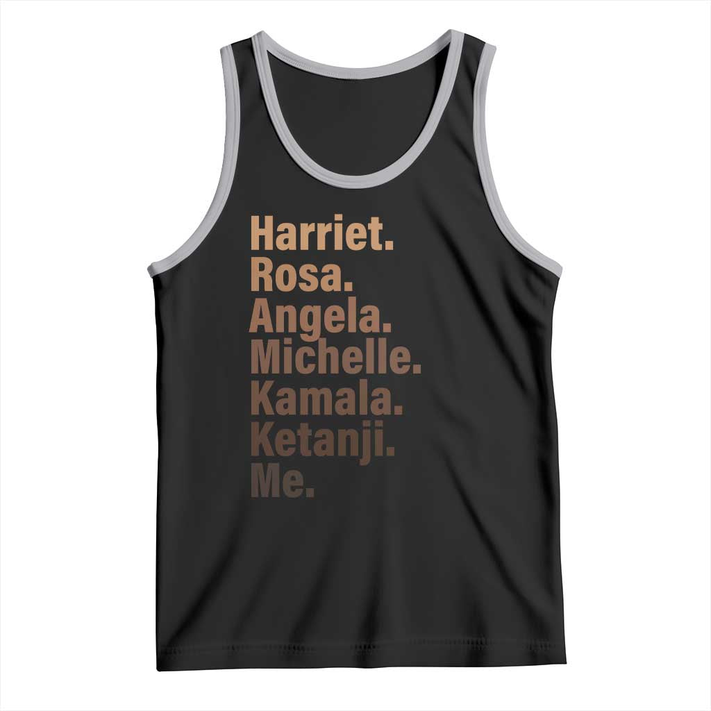 Melanin Black Pride Tank Top Harriet Rosa Angela Michelle Kamala Ketanji Me Black History Leaders TS11 Black Athletic Heather Print Your Wear