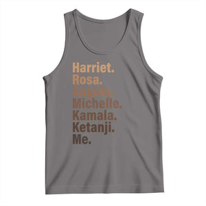 Melanin Black Pride Tank Top Harriet Rosa Angela Michelle Kamala Ketanji Me Black History Leaders TS11 Deep Heather Print Your Wear