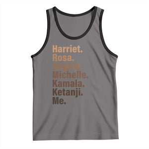 Melanin Black Pride Tank Top Harriet Rosa Angela Michelle Kamala Ketanji Me Black History Leaders TS11 Deep Heather Black Print Your Wear