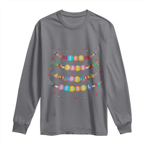 Funny 100 Days Of School Bracelet Long Sleeve Shirt TS11 Charcoal Print Your Wear