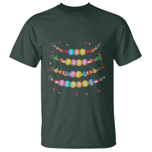Funny 100 Days Of School Bracelet T Shirt TS11 Dark Forest Green Print Your Wear