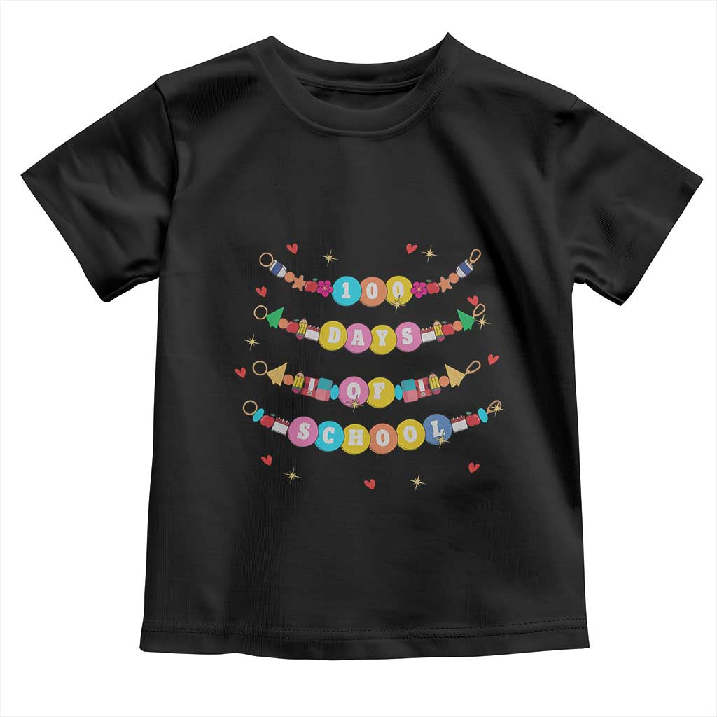 Funny 100 Days Of School Bracelet Toddler T Shirt TS11 Black Print Your Wear
