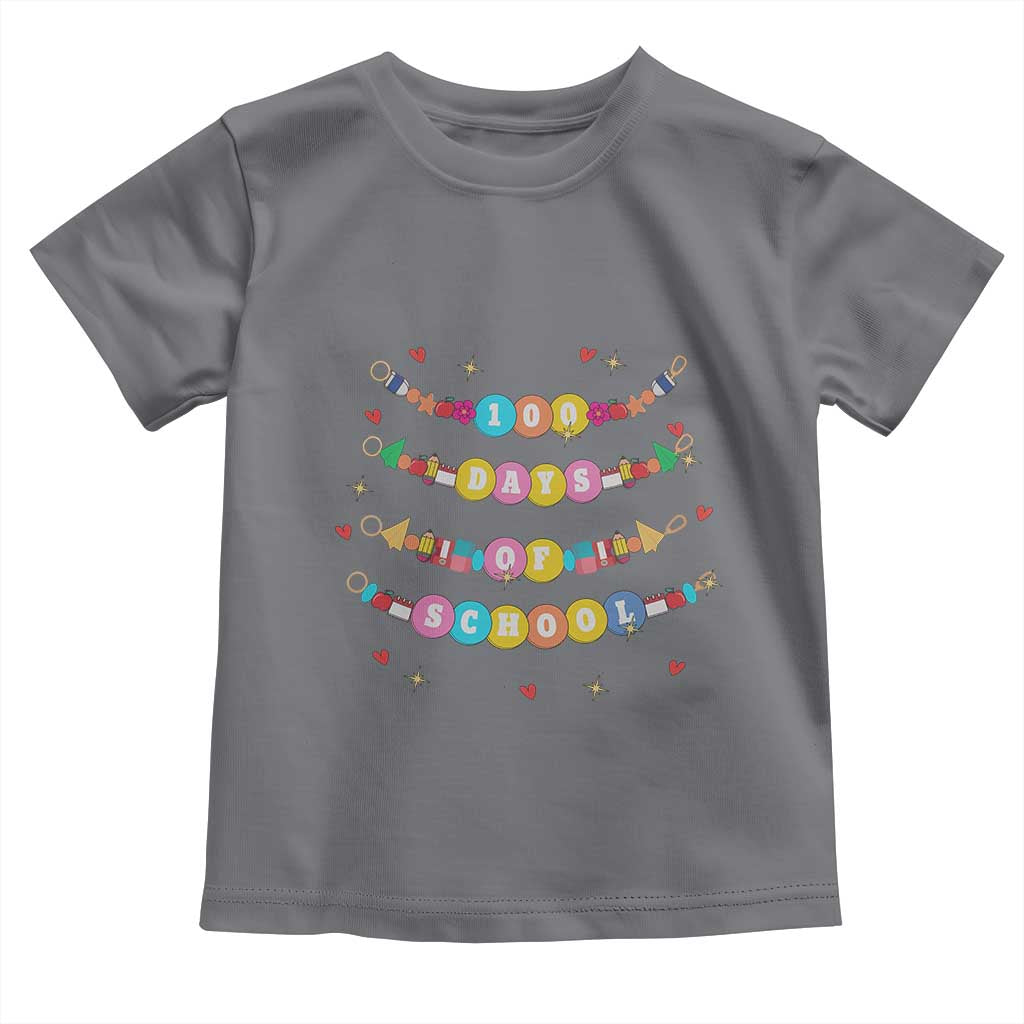 Funny 100 Days Of School Bracelet Toddler T Shirt TS11 Charcoal Print Your Wear