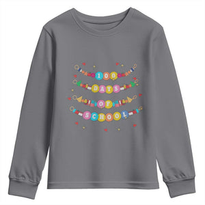 Funny 100 Days Of School Bracelet Youth Sweatshirt TS11 Charcoal Print Your Wear