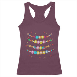 Funny 120 Days Of School Bracelet Racerback Tank Top TS11 Maroon Print Your Wear