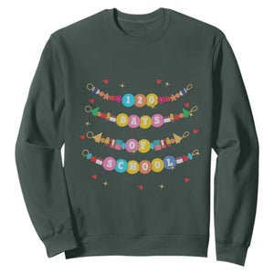 Funny 120 Days Of School Bracelet Sweatshirt TS11 Dark Forest Green Print Your Wear