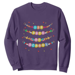 Funny 120 Days Of School Bracelet Sweatshirt TS11 Purple Print Your Wear