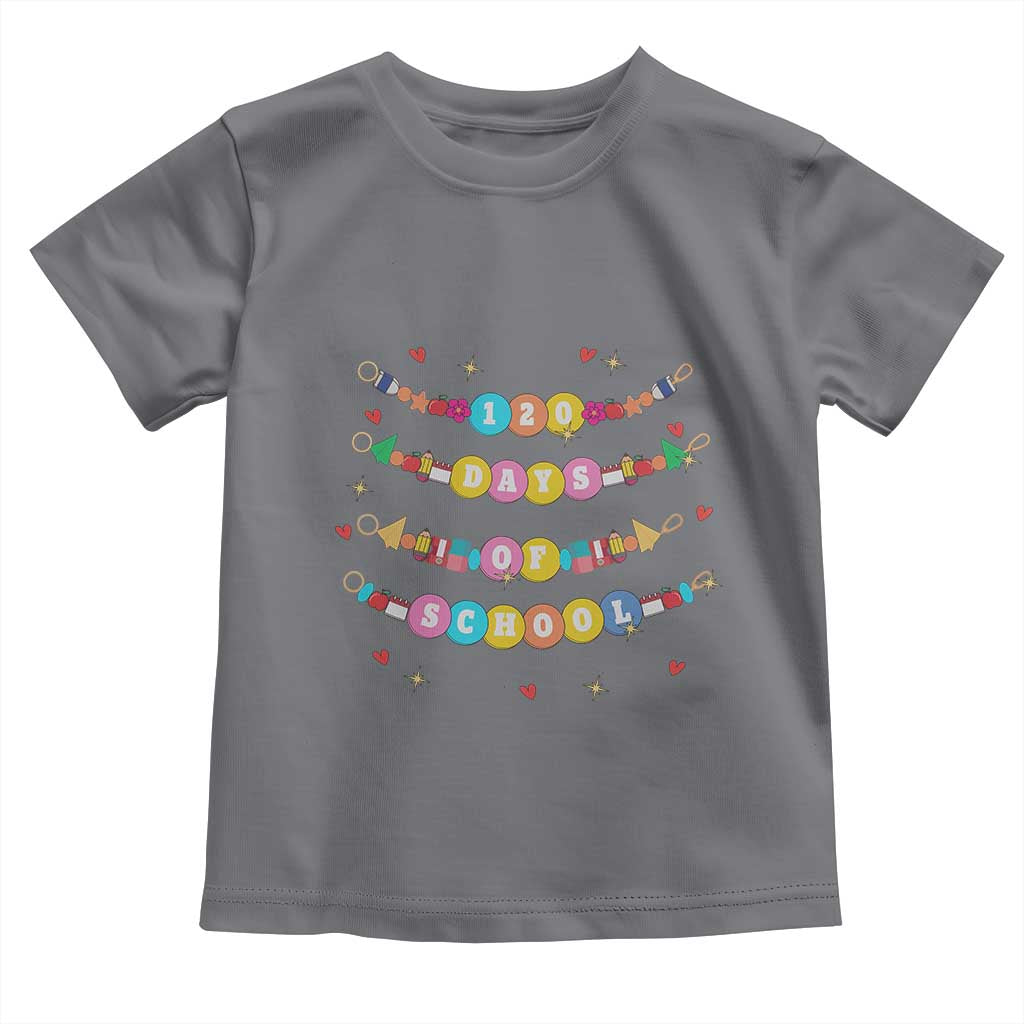Funny 120 Days Of School Bracelet Toddler T Shirt TS11 Charcoal Print Your Wear