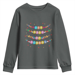 Funny 120 Days Of School Bracelet Youth Sweatshirt TS11 Dark Heather Print Your Wear