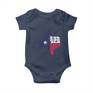 American Texan Baby Onesie God Bless Texas TX Flag TS11 Navy Print Your Wear