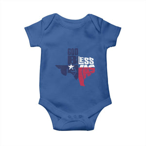 American Texan Baby Onesie God Bless Texas TX Flag TS11 Royal Blue Print Your Wear