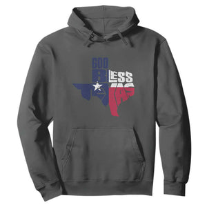 American Texan Hoodie God Bless Texas TX Flag TS11 Dark Heather Print Your Wear