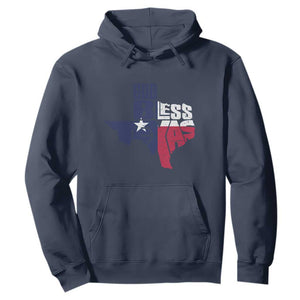 American Texan Hoodie God Bless Texas TX Flag TS11 Navy Print Your Wear
