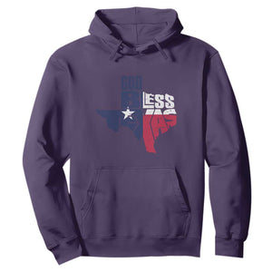 American Texan Hoodie God Bless Texas TX Flag TS11 Purple Print Your Wear
