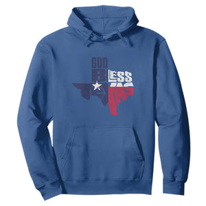 American Texan Hoodie God Bless Texas TX Flag TS11 Royal Blue Print Your Wear