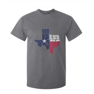 American Texan T Shirt For Kid God Bless Texas TX Flag TS11 Charcoal Print Your Wear