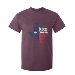 American Texan T Shirt For Kid God Bless Texas TX Flag TS11 Maroon Print Your Wear