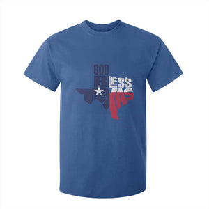American Texan T Shirt For Kid God Bless Texas TX Flag TS11 Royal Blue Print Your Wear