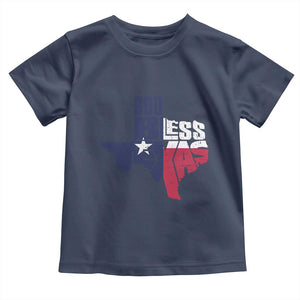 American Texan Toddler T Shirt God Bless Texas TX Flag TS11 Navy Print Your Wear