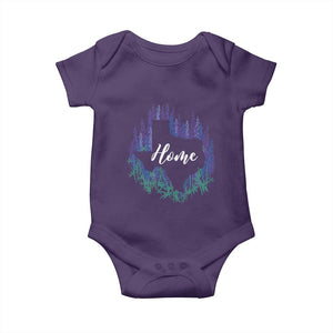 Texas Home State Map Pride Bluebonnets Baby Onesie TS11 Purple Print Your Wear