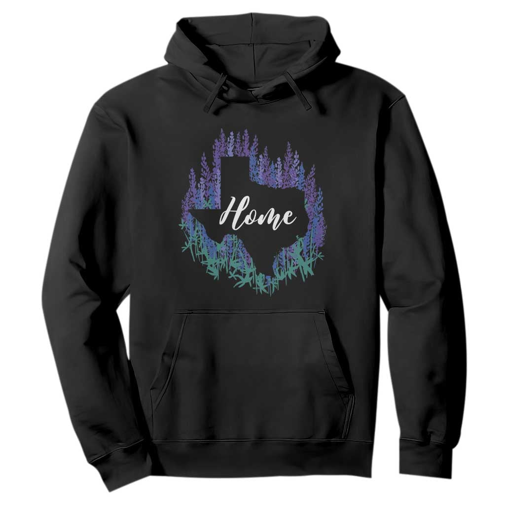 Texas Home State Map Pride Bluebonnets Hoodie TS11 Black Print Your Wear